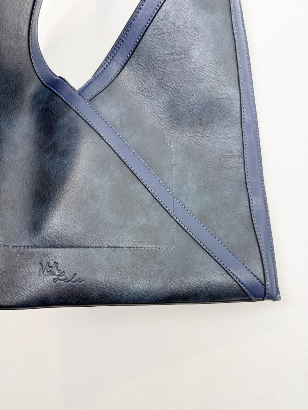 Mali + Lili x Anthropologie Angular Tote Navy Blue - Picture 3 of 8